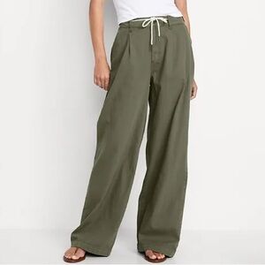 Old Navy Wide Leg Olive Green Pants